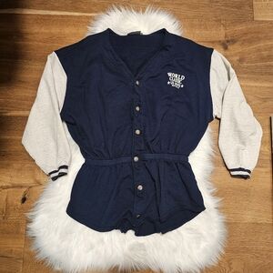 Vintage Cinched Varsity Jacket